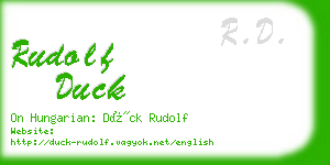 rudolf duck business card